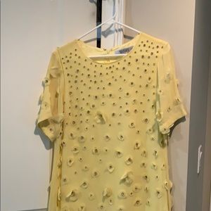 Badgley Mischka Fancy yellow silk dress